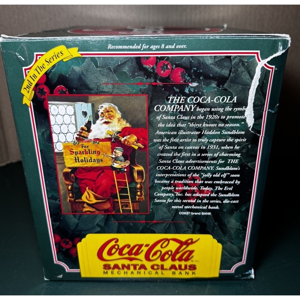 Coca‎ Cola Santa Claus Mechanical Bank 2nd in Series By ERTL 1994 - Picture 3 of 9